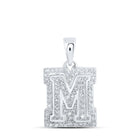 10kt White Gold Round Diamond Initial Pendant - Personalized Elegance at its Finest - Splendid Jewellery