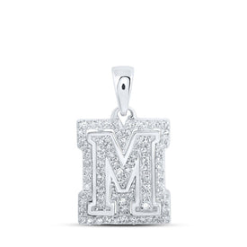 10kt White Gold Round Diamond Initial Pendant - Personalized Elegance at its Finest - Splendid Jewellery