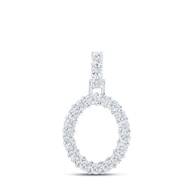 10kt White Gold Round Diamond O Initial Letter Pendant: A Mesmerizing Symbol of Elegance and Personalized Style - Splendid Jewellery