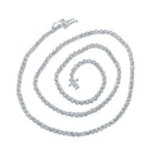 10kt White Gold Round Diamond Tennis Chain Necklace - 2 - 7/8 Cttw - Splendid Jewellery