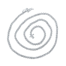 Load image into Gallery viewer, 10kt White Gold Round Diamond Tennis Chain Necklace - 2 - 7/8 Cttw - Splendid Jewellery