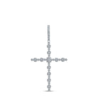 10kt White Gold Sparkling Diamond Cross Pendant - A Symbol of Elegance and Faith - Splendid Jewellery