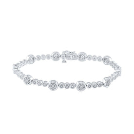 10kt White Gold Sparkling Diamond Fashion Bracelet - 1 Cttw | Splendid Jewellery - Splendid Jewellery
