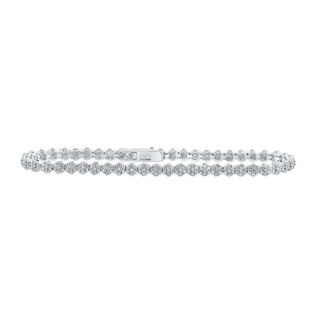 10kt White Gold Sparkling Diamond Fashion Bracelet - 2 - 1/5 Cttw - Splendid Jewellery