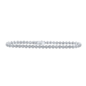 10kt White Gold Sparkling Diamond Fashion Bracelet - 2 - 1/5 Cttw - Splendid Jewellery