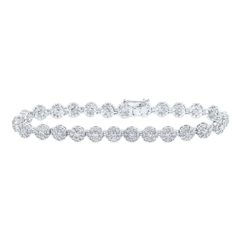 10kt White Gold Sparkling Diamond Fashion Bracelet - 4 - 3/4 Cttw - Splendid Jewellery