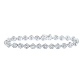 10kt White Gold Sparkling Diamond Fashion Bracelet - 4 - 3/4 Cttw - Splendid Jewellery