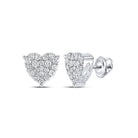 10kt White Gold Sparkling Diamond Heart Earrings: A Timeless Symbol of Love and Elegance - Splendid Jewellery