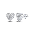 10kt White Gold Sparkling Diamond Heart Earrings: A Timeless Symbol of Love and Elegance - Splendid Jewellery