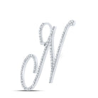 10kt White Gold Sparkling Diamond Initial Pendant | Personalized Elegance and Exquisite Craftsmanship - Splendid Jewellery
