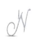 10kt White Gold Sparkling Diamond Initial Pendant | Personalized Elegance and Exquisite Craftsmanship - Splendid Jewellery