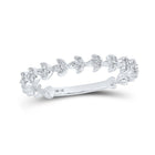 10kt White Gold Sparkling Diamond Stackable Band Ring - Splendid Jewellery