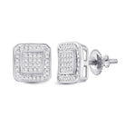 10kt White Gold Square Diamond Earrings - 1/4 Ct.t.w. - Splendid Jewellery