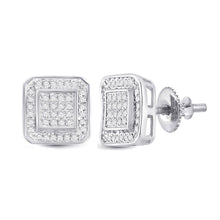 Load image into Gallery viewer, 10kt White Gold Square Diamond Earrings - 1/4 Ct.t.w. - Splendid Jewellery