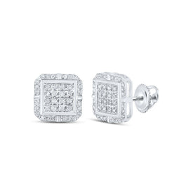 10kt White Gold Square Diamond Earrings: A Mesmerizing Blend of Elegance and Modernity - Splendid Jewellery