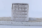 10kt White Gold Square Diamond Earrings for Men - Elegant and Refined - Splendid Jewellery