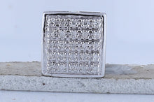 Load image into Gallery viewer, 10kt White Gold Square Diamond Earrings for Men - Elegant and Refined - Alternate view 2 from Splendid Jewellery