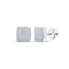 Load image into Gallery viewer, 10kt White Gold Square Diamond Earrings - Sleek and Sophisticated Men's Jewelry - Splendid Jewellery