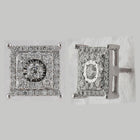 10kt White Gold Square Diamond Earrings - Sparkling Brilliance Collection - Splendid Jewellery