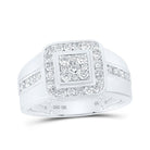 10kt White Gold Square Diamond Men's Ring - 1 Cttw | Splendid Jewellery - Splendid Jewellery