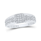 10kt White Gold Square Diamond Men's Ring - 1/3 Cttw - Splendid Jewellery