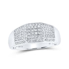 10kt White Gold Square Diamond Ring for Men - 1/2 Cttw | Splendid Jewellery - Splendid Jewellery