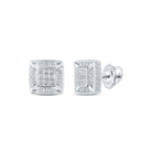 10kt White Gold Square Diamond Stud Earrings - Timeless Elegance by Splendid Jewellery - Splendid Jewellery