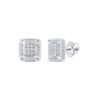 10kt White Gold Square Diamond Stud Earrings - Timeless Elegance by Splendid Jewellery - Splendid Jewellery
