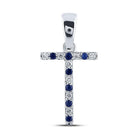 10kt White Gold T - Shaped Sapphire and Diamond Initial Pendant - Splendid Jewellery