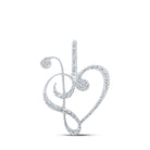 10kt White Gold Treble Heart Diamond Pendant: A Symbol of Eternal Love - Splendid Jewellery