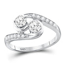 10kt White Gold Twin Brilliance Diamond Bridal Wedding Ring - Splendid Jewellery