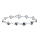 10kt White Gold Women's Round Brown Diamond Infinity Bracelet - 2 - 1/5 Cttw | Splendid Jewellery - Splendid Jewellery