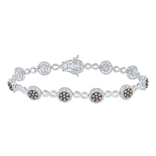 Load image into Gallery viewer, 10kt White Gold Women's Round Brown Diamond Infinity Bracelet - 2 - 1/5 Cttw | Splendid Jewellery - Splendid Jewellery