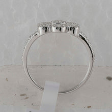 Load image into Gallery viewer, 10kt White Gold Womens Round Diamond Cluster Ring - Mesmerizing Brilliance and Elegance Side view from the 10Kt White Gold Womens Round Diamond Cluster Ring 1 2 Cttwpin281727 collection by Splendid Jewellery