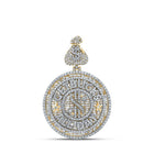 10kt Yellow Gold Baguette and Round Diamond All Day Charm Pendant - 9 Cttw - Splendid Jewellery