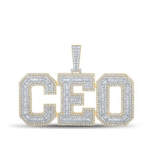 Load image into Gallery viewer, 10kt Yellow Gold Baguette and Round Diamond CEO Charm Pendant - 6 - 3/4 Cttw - Splendid Jewellery