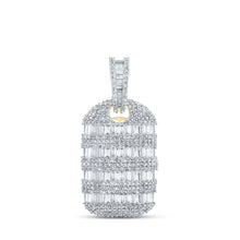 Load image into Gallery viewer, 10kt Yellow Gold Baguette and Round Diamond Charm Pendant - 3 - 1/3 Cttw - Splendid Jewellery