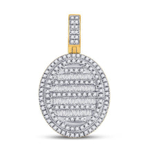 Load image into Gallery viewer, 10kt Yellow Gold Baguette and Round Diamond Charm Pendant - 3/4 Cttw - Splendid Jewellery