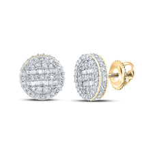 Load image into Gallery viewer, 10kt Yellow Gold Baguette and Round Diamond Circle Earrings - 3/4 Cttw - Splendid Jewellery
