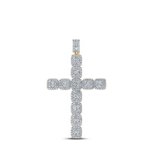 Load image into Gallery viewer, 10kt Yellow Gold Baguette and Round Diamond Cross Pendant - 3 - 1/3 Cttw - Splendid Jewellery