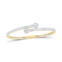 Load image into Gallery viewer, 10kt Yellow Gold Baguette and Round Diamond Cuff Bangle Bracelet - 2 - 5/8 Cttw - Splendid Jewellery