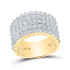 10kt Yellow Gold Baguette Diamond Band Ring - 2 - 1/2 Cttw, Splendid Jewellery - Splendid Jewellery