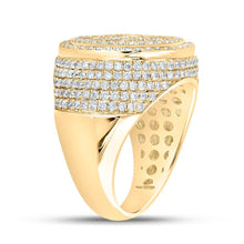 Load image into Gallery viewer, 10kt Yellow Gold Baguette Diamond Circle Men's Ring - 3 - 3/8 Cttw | Splendid Jewellery - Splendid Jewellery