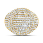 10kt Yellow Gold Baguette Diamond Circle Men's Ring - 3 - 3/8 Cttw | Splendid Jewellery - Splendid Jewellery