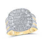 10kt Yellow Gold Baguette Diamond Cluster Men's Ring - 1 - 5/8 Cttw | Splendid Jewellery - Splendid Jewellery