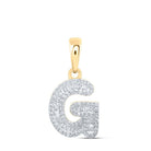 10kt Yellow Gold Baguette Diamond G Initial Pendant - A Dazzling Expression of Elegance - Splendid Jewellery