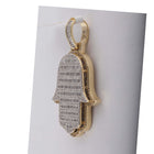 10kt Yellow Gold Baguette Diamond Hamsa Charm Pendant - Exquisite Men's Jewelry - Splendid Jewellery