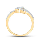 10kt Yellow Gold Baguette Diamond Heart Ring: A Captivating Symbol of Love and Elegance product Side View from Splendid Jewellery