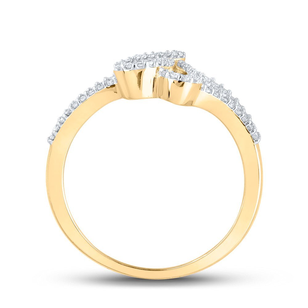 10kt Yellow Gold Baguette Diamond Heart Ring: A Captivating Symbol of Love and Elegance - Splendid Jewellery
