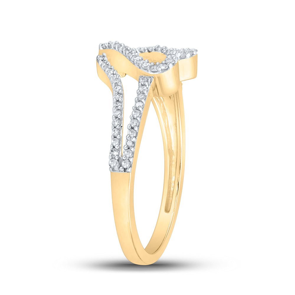 10kt Yellow Gold Baguette Diamond Heart Ring: A Captivating Symbol of Love and Elegance - Splendid Jewellery